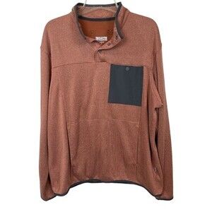 🥑5/$25 Duluth Trading Co Mens L 1/4 Snap Neck pullover sweatshirt Jacket